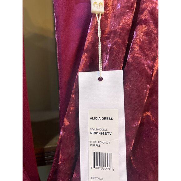 Ronny Kobo Velvet Alicia Dress Wine Purple Red Womens Size Medium - Picture 12 of 12